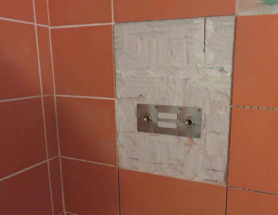 wall plate for shower tap
